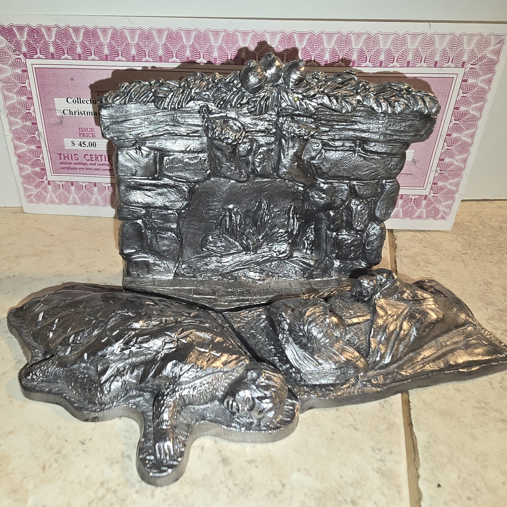 Decorative Silver Fireplace Figurine